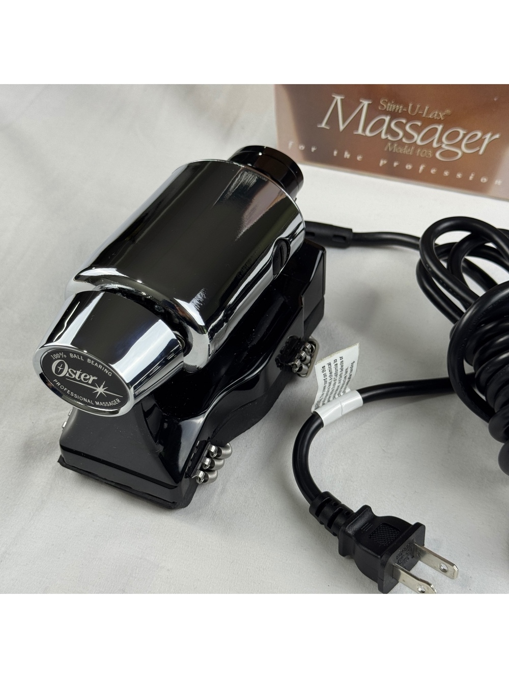 *NEW* Oster Stim-U-Lax MASSAGER Model 103 Professional CHROME works